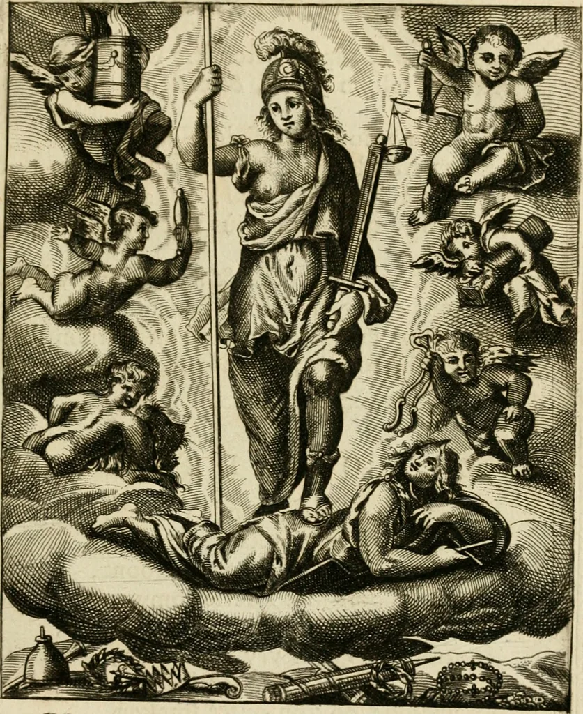 An illustration from Zinnebeelden, getrokken uit Horatius Flaccus, 1683, leaf 12