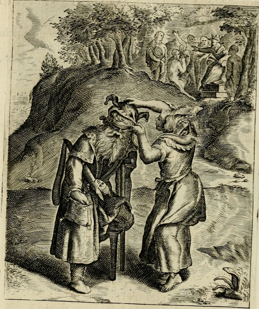 An illustration from Zinnebeelden, getrokken uit Horatius Flaccus, 1683, leaf 126