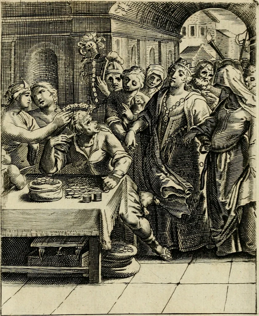 An illustration from Zinnebeelden, getrokken uit Horatius Flaccus, 1683, leaf 132