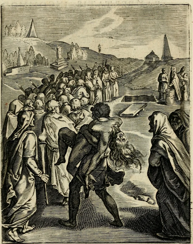 An illustration from Zinnebeelden, getrokken uit Horatius Flaccus, 1683, leaf 136