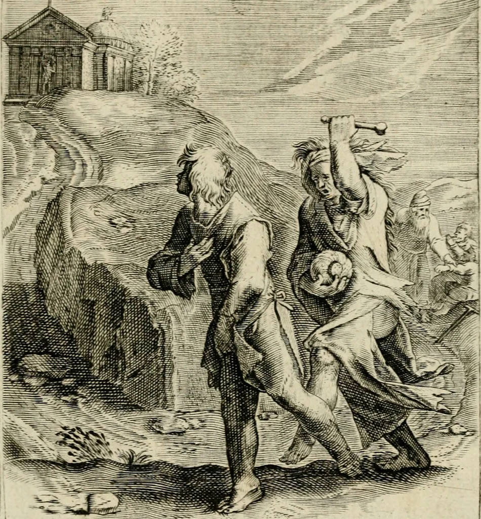 An illustration from Zinnebeelden, getrokken uit Horatius Flaccus, 1683, leaf 138