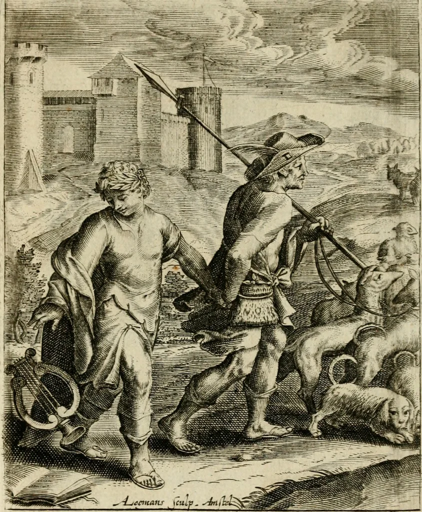 An illustration from Zinnebeelden, getrokken uit Horatius Flaccus, 1683, leaf 146
