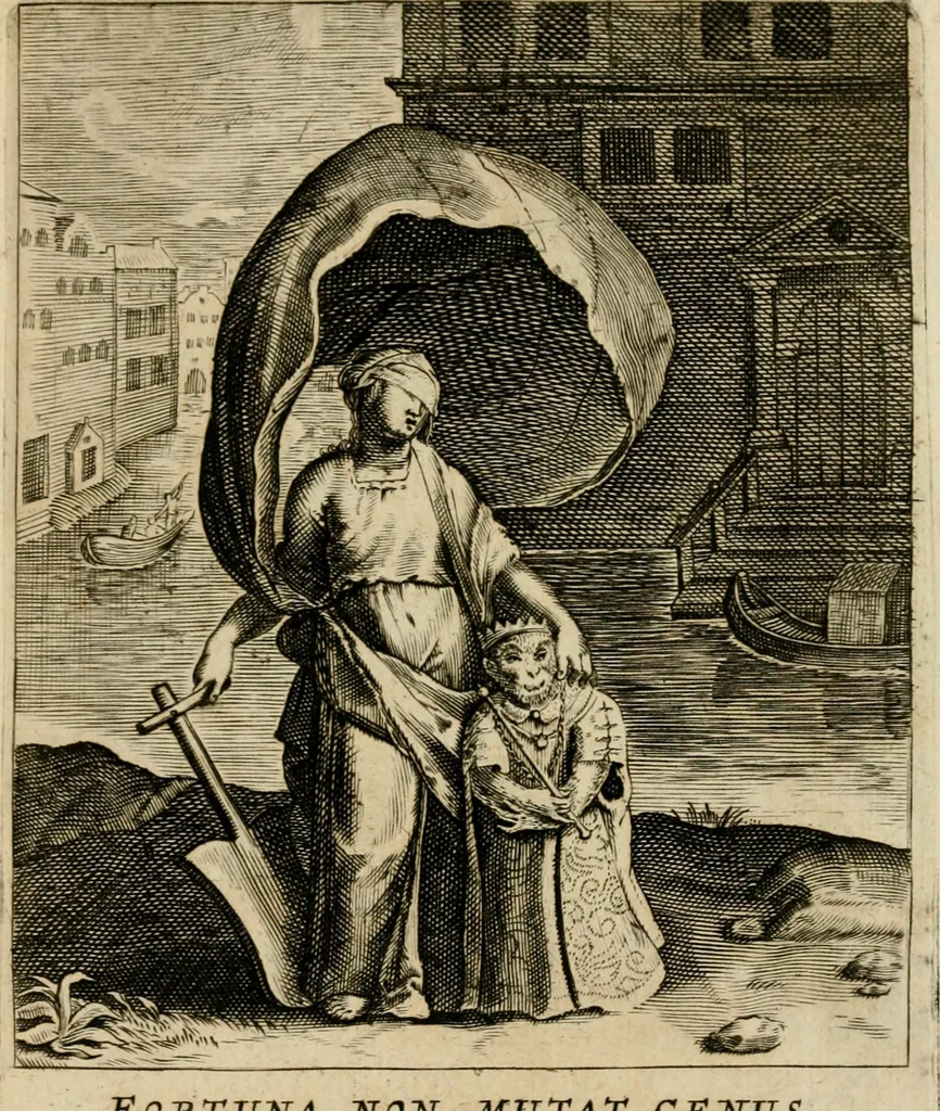 An illustration from Zinnebeelden, getrokken uit Horatius Flaccus, 1683, leaf 158