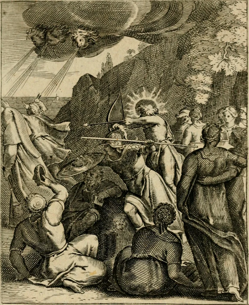 An illustration from Zinnebeelden, getrokken uit Horatius Flaccus, 1683, leaf 160