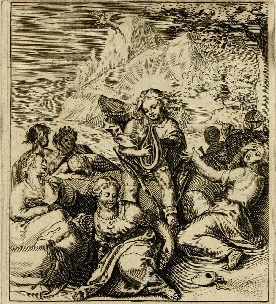 An illustration from Zinnebeelden, getrokken uit Horatius Flaccus, 1683, leaf 164