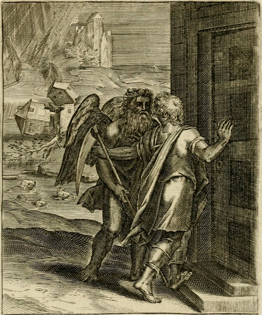 An illustration from Zinnebeelden, getrokken uit Horatius Flaccus, 1683, leaf 172