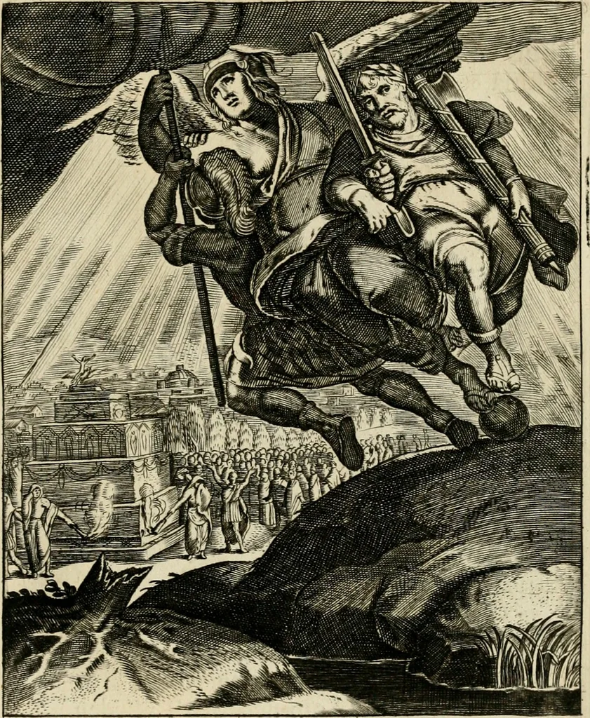 An illustration from Zinnebeelden, getrokken uit Horatius Flaccus, 1683, leaf 18