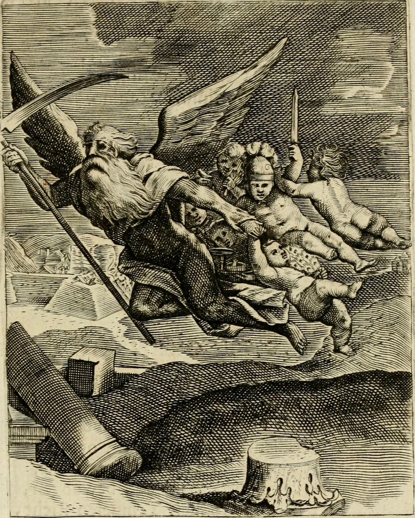 An illustration from Zinnebeelden, getrokken uit Horatius Flaccus, 1683, leaf 180