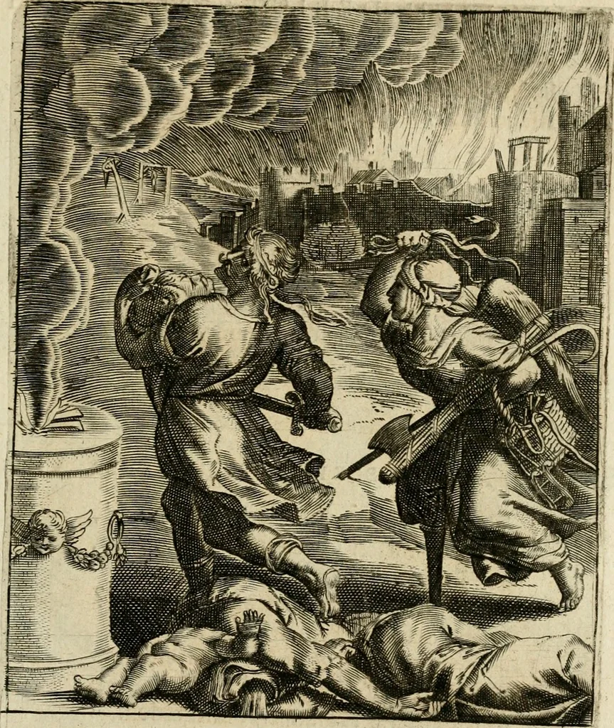 An illustration from Zinnebeelden, getrokken uit Horatius Flaccus, 1683, leaf 184