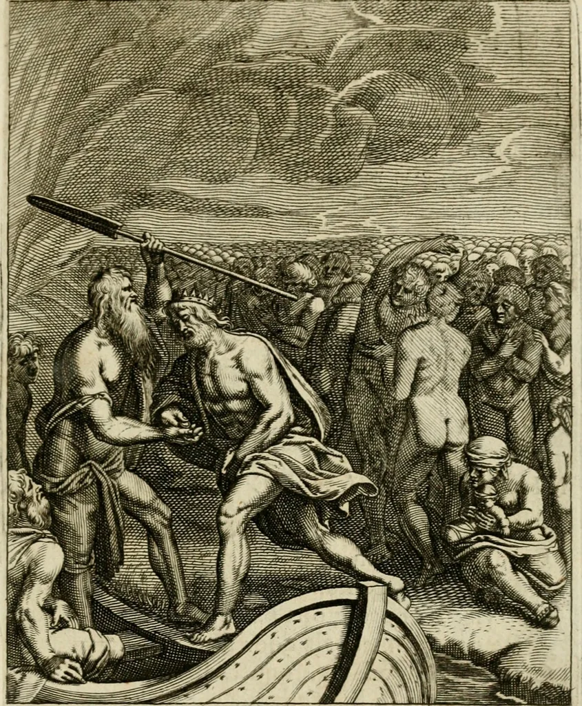 An illustration from Zinnebeelden, getrokken uit Horatius Flaccus, 1683, leaf 202