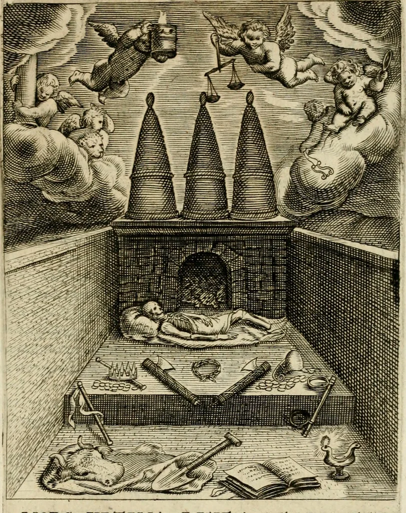 An illustration from Zinnebeelden, getrokken uit Horatius Flaccus, 1683, leaf 216
