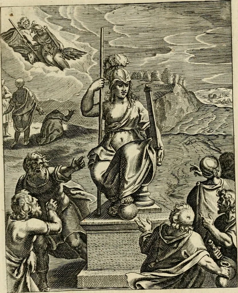 An illustration from Zinnebeelden, getrokken uit Horatius Flaccus, 1683, leaf 28