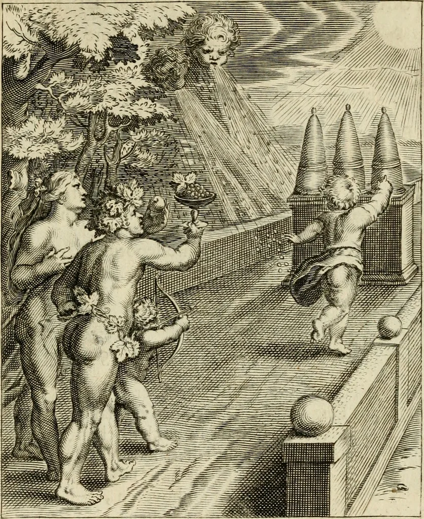 An illustration from Zinnebeelden, getrokken uit Horatius Flaccus, 1683, leaf 40