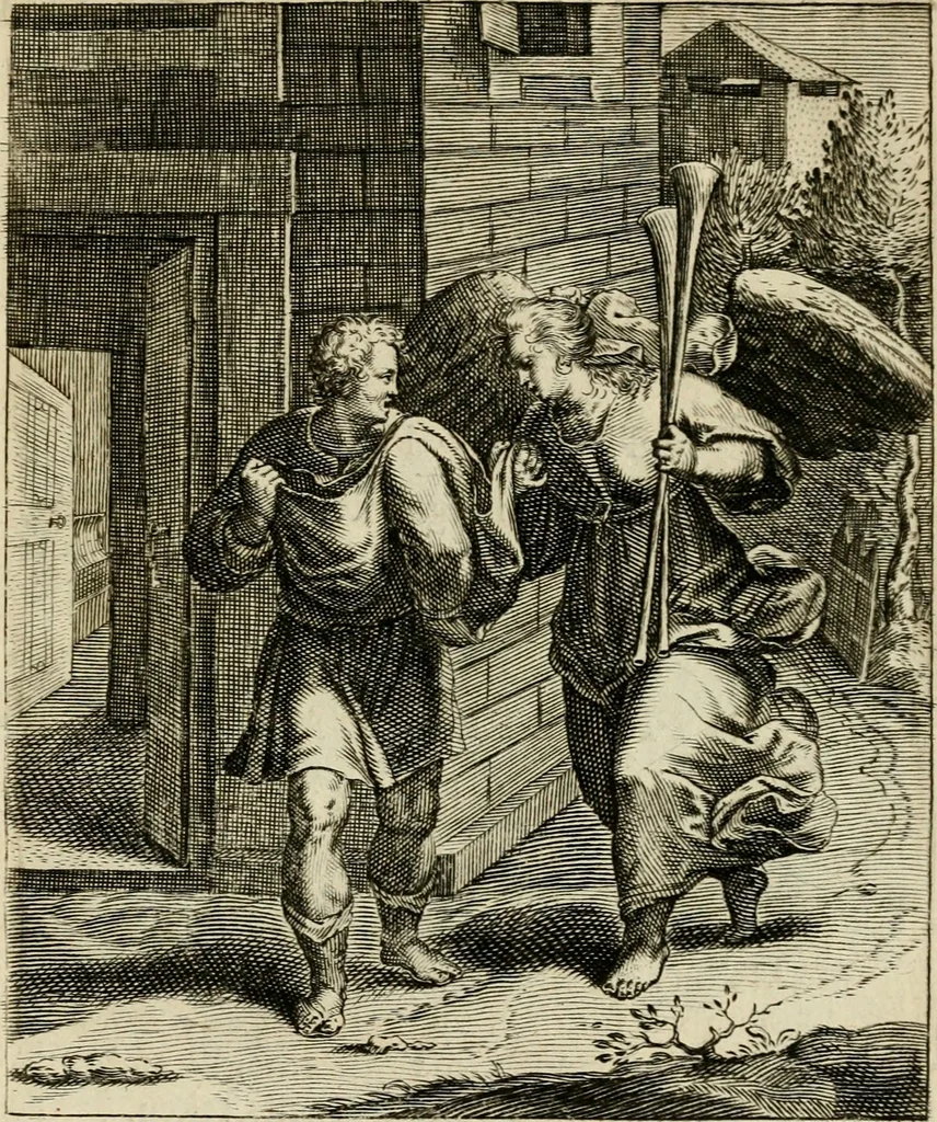 An illustration from Zinnebeelden, getrokken uit Horatius Flaccus, 1683, leaf 64