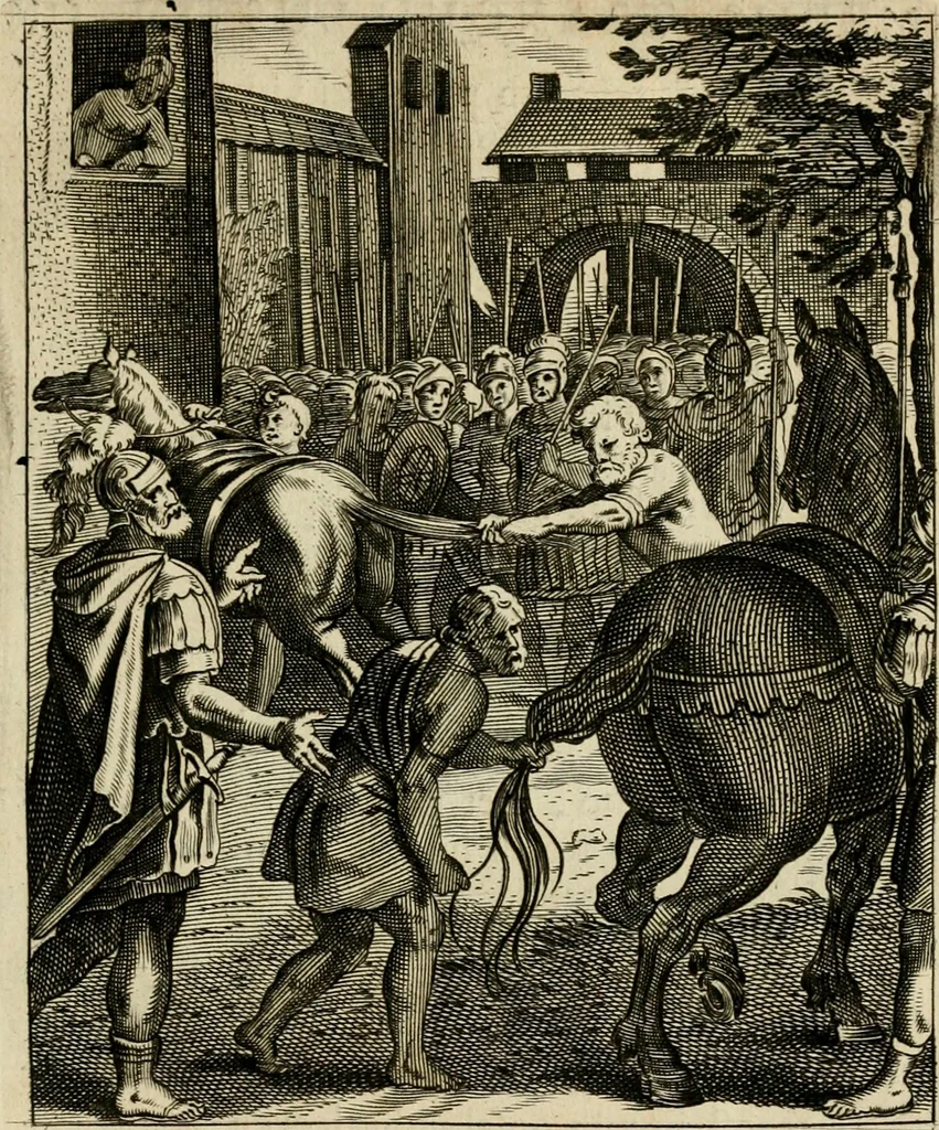 An illustration from Zinnebeelden, getrokken uit Horatius Flaccus, 1683, leaf 72