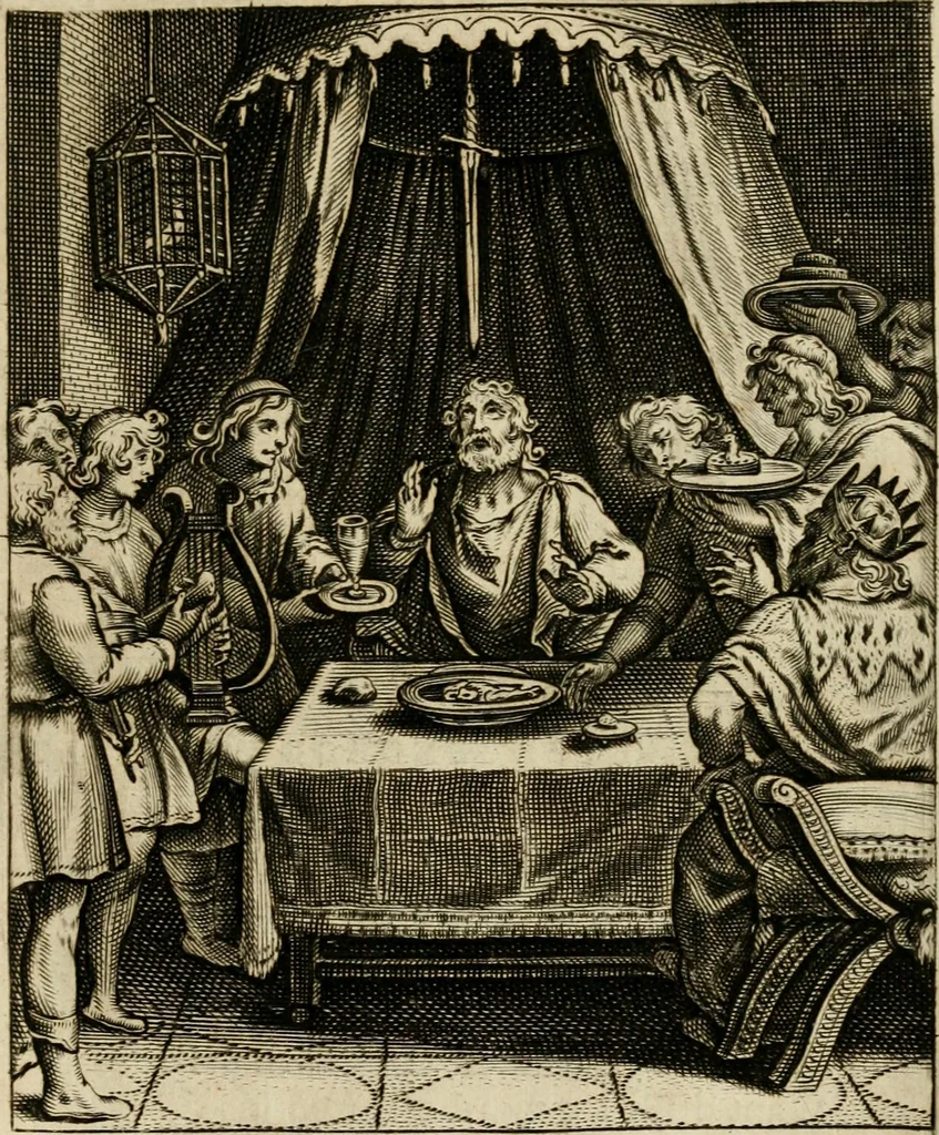 An illustration from Zinnebeelden, getrokken uit Horatius Flaccus, 1683, leaf 78