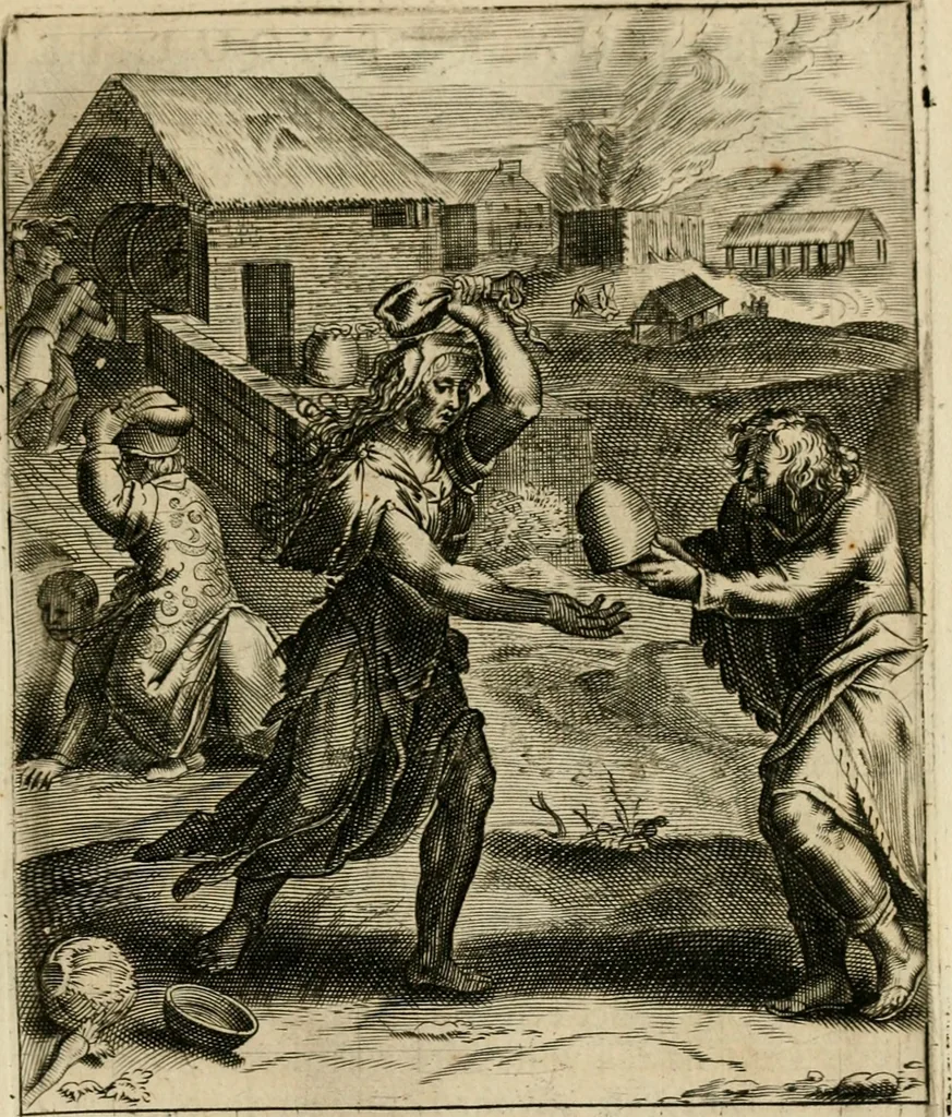 An illustration from Zinnebeelden, getrokken uit Horatius Flaccus, 1683, leaf 88