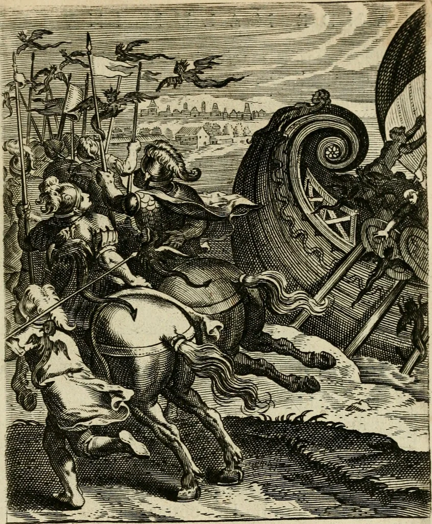 An illustration from Zinnebeelden, getrokken uit Horatius Flaccus, 1683, leaf 98