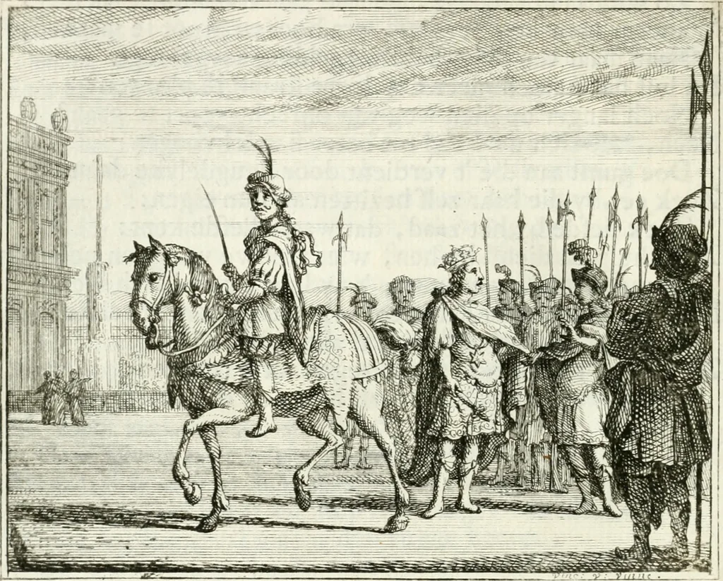 An illustration from Leerzaame zinnebeelden, 1757, leaf 107