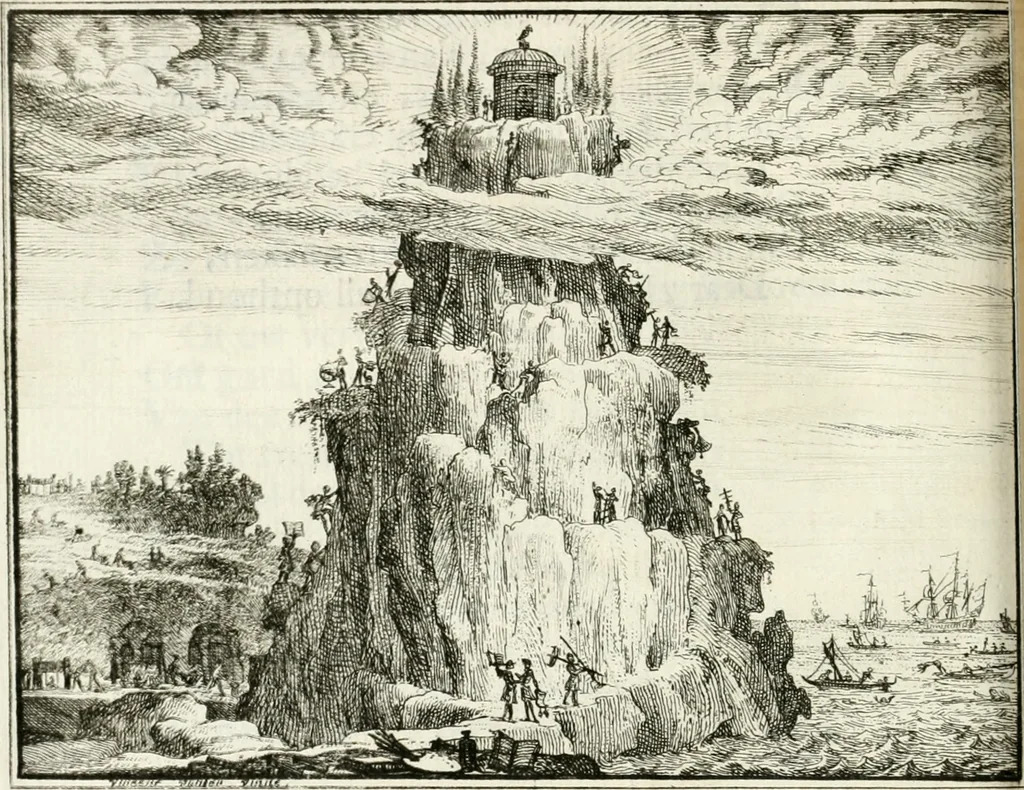 An illustration from Leerzaame zinnebeelden, 1757, leaf 145