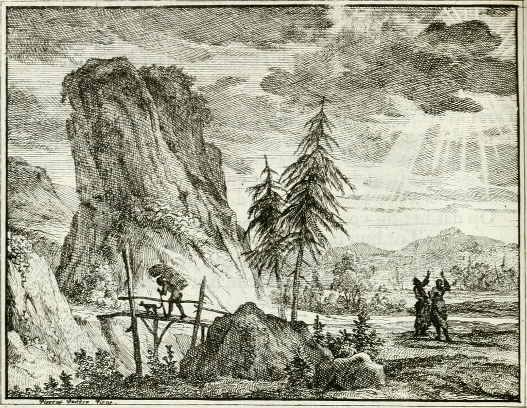 An illustration from Leerzaame zinnebeelden, 1757, leaf 201