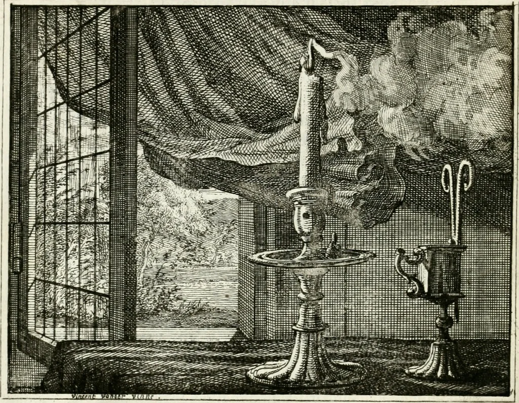 An illustration from Leerzaame zinnebeelden, 1757, leaf 223
