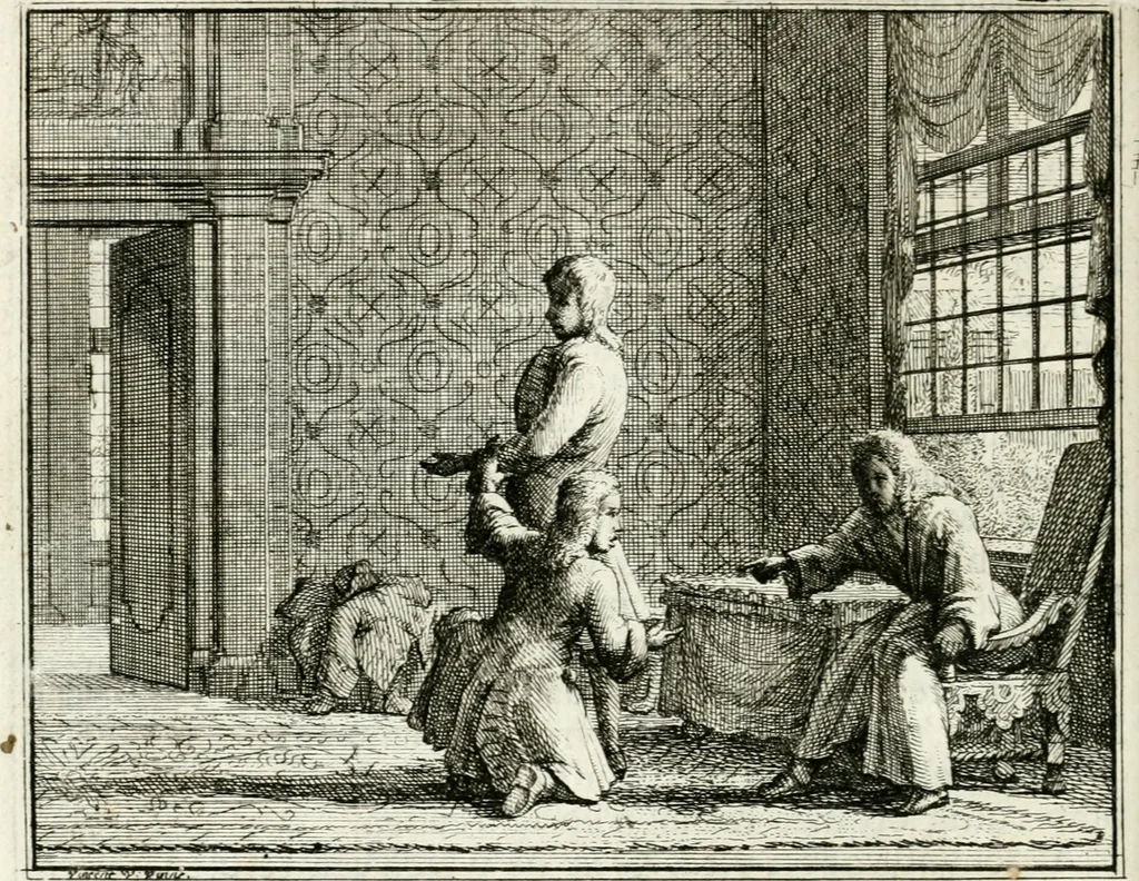 An illustration from Leerzaame zinnebeelden, 1757, leaf 37