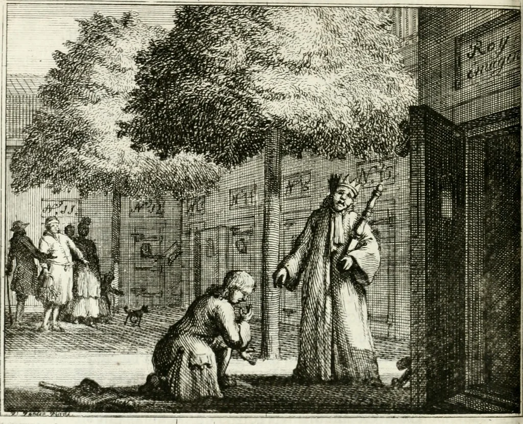 An illustration from Leerzaame zinnebeelden, 1757, leaf 61