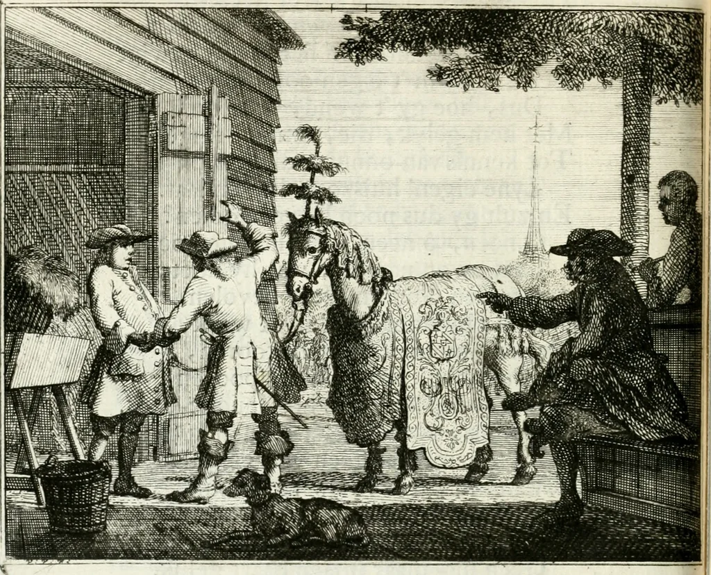 An illustration from Leerzaame zinnebeelden, 1757, leaf 75