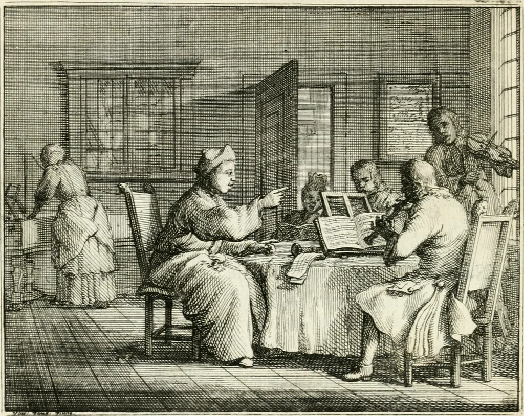 An illustration from Leerzaame zinnebeelden, 1757, leaf 79