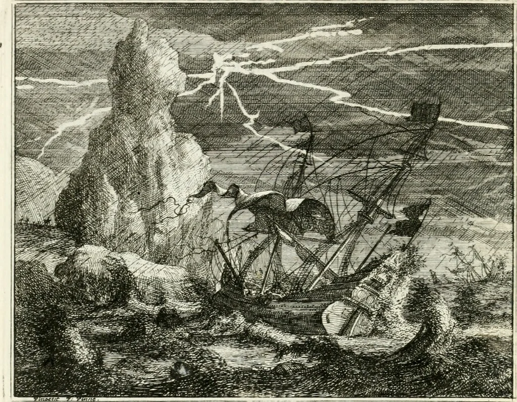 An illustration from Leerzaame zinnebeelden, 1757, leaf 83