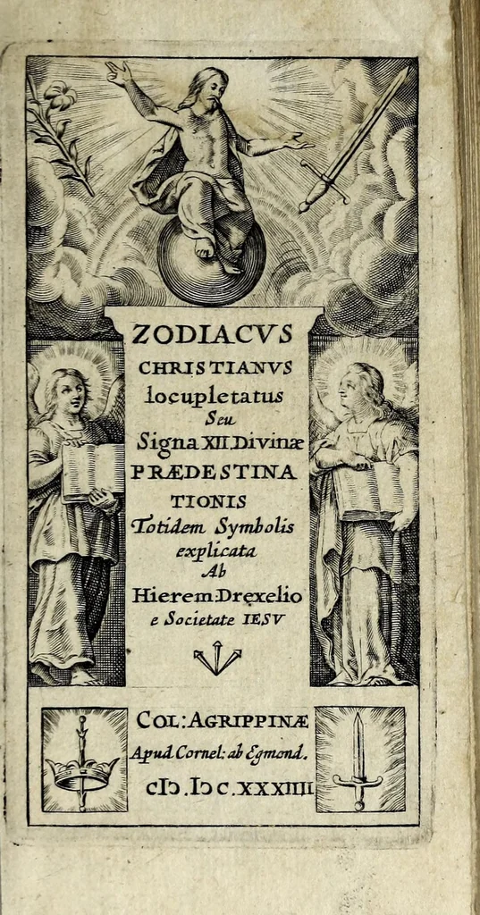 An illustration from Zodiacus Christianus locupletatus, seu, Signa XII. divinae praedestinationis : totidem symbolis explicata, 1634, leaf 5