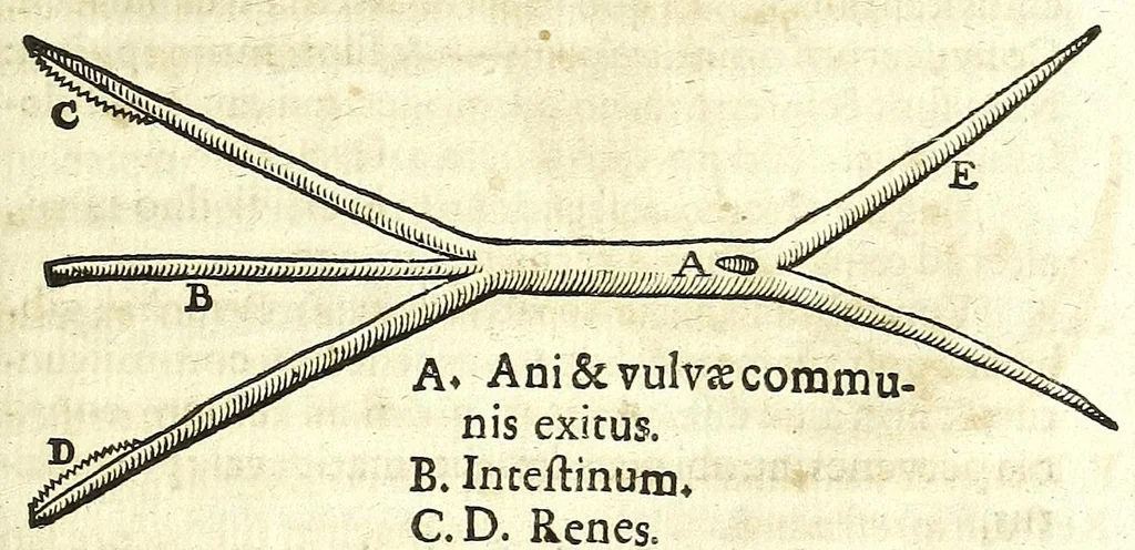 An illustration from Zootomia democritaea: id est, Anatome generalis totius animantium opificii :, 1645, leaf 381