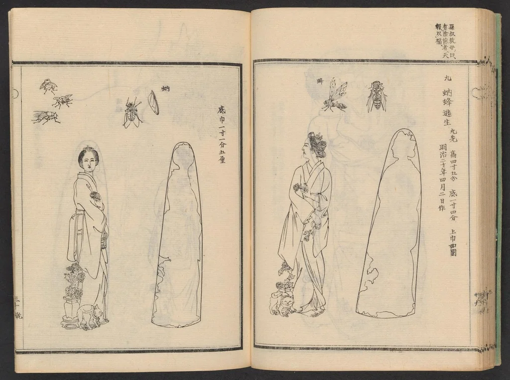 An illustration from Zōge chōkokuhō, 1900, leaf 45