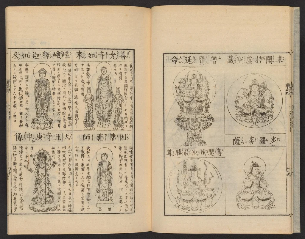 An illustration from Zōho shoshū butsuzō zui, 1868, leaf 11