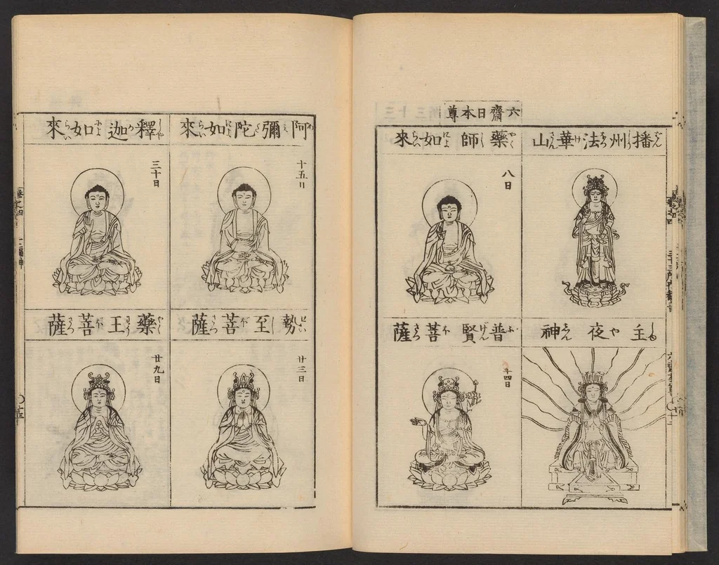 An illustration from Zōho shoshū butsuzō zui, 1868, leaf 14