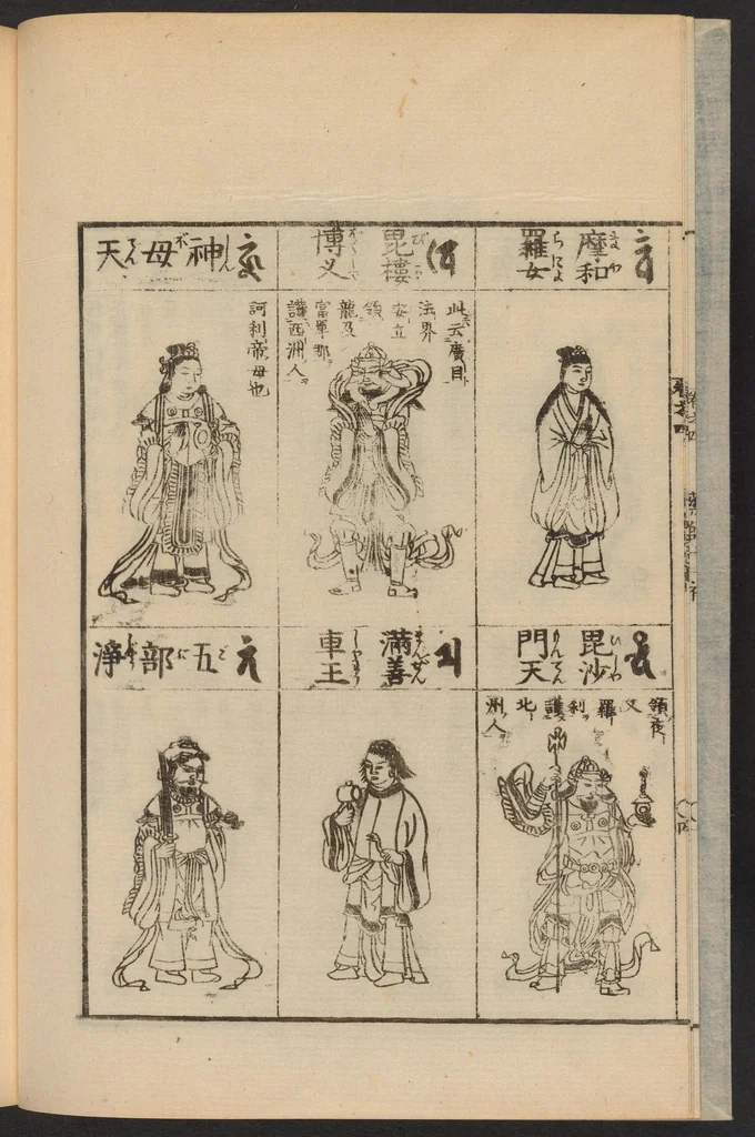 An illustration from Zōho shoshū butsuzō zui, 1868, leaf 6