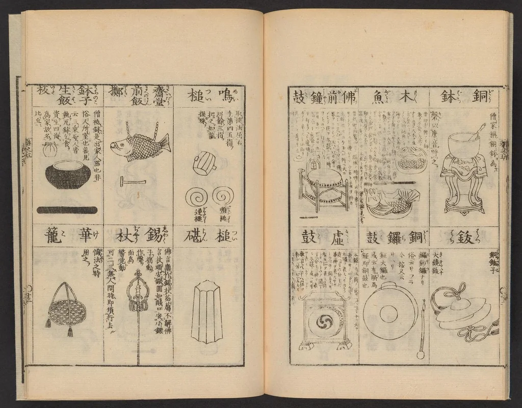An illustration from Zōho shoshū butsuzō zui, 1868, leaf 14