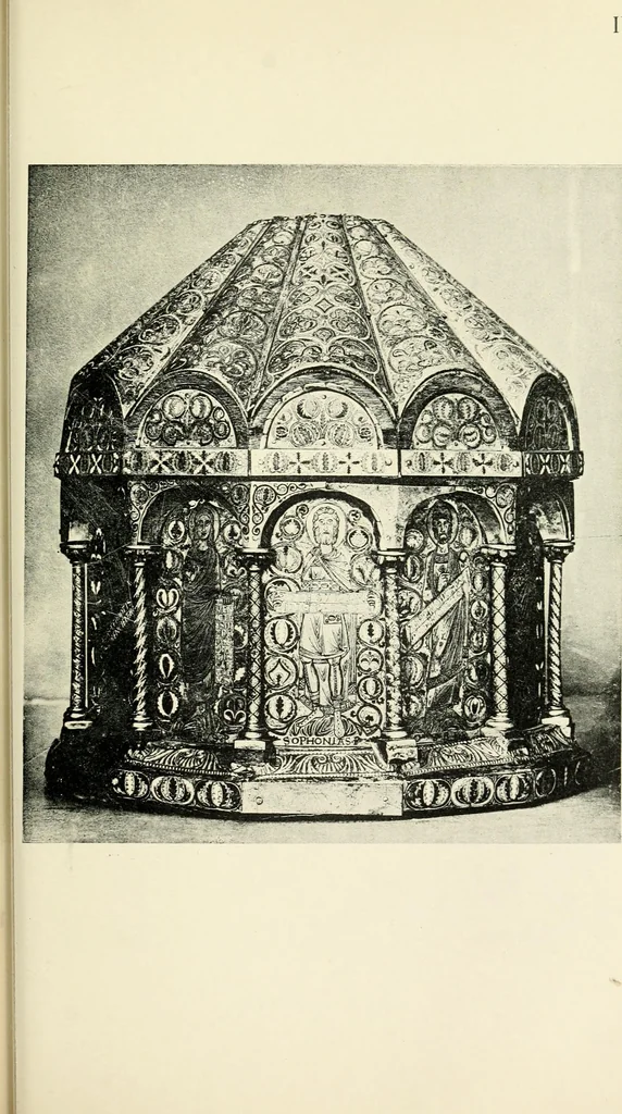 An illustration from Zur Entwicklung des zeichnerischen Stils in der Cölner Goldschmiedekunst des 12. Jahrhunderts. Mit 10 Lichtdrucktafeln, 1917, leaf 70