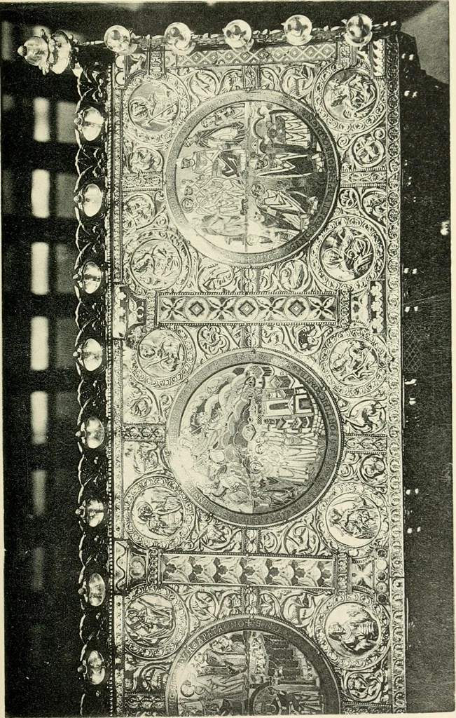 An illustration from Zur Entwicklung des zeichnerischen Stils in der Cölner Goldschmiedekunst des 12. Jahrhunderts. Mit 10 Lichtdrucktafeln, 1917, leaf 78