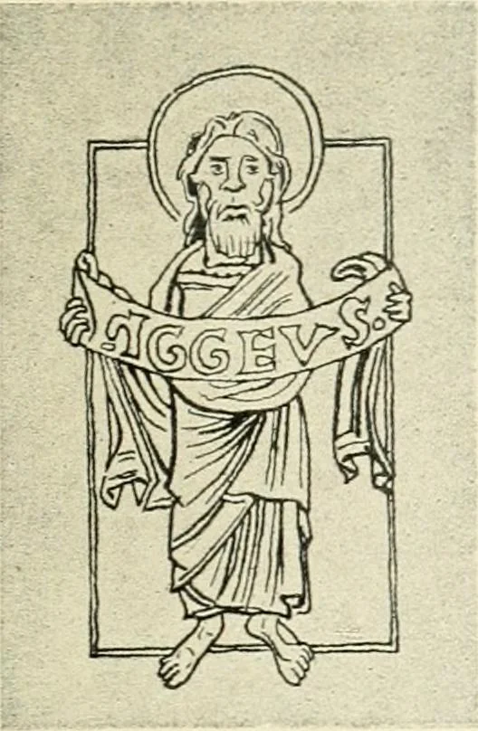An illustration from Zur Entwicklung des zeichnerischen Stils in der Cölner Goldschmiedekunst des 12. Jahrhunderts. Mit 10 Lichtdrucktafeln, 1917, leaf 82