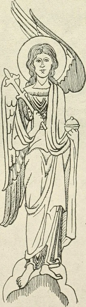 An illustration from Zur Entwicklung des zeichnerischen Stils in der Cölner Goldschmiedekunst des 12. Jahrhunderts. Mit 10 Lichtdrucktafeln, 1917, leaf 82