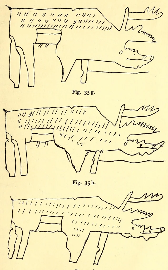 An illustration from Zur Psychologie der primitiven Kunst : ein Vortrag, 1908, leaf 41