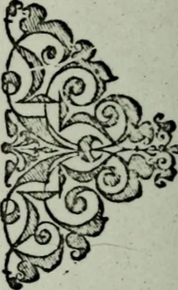 An illustration from Zwey Bücher : Einer neüen kunstlichen Tabulatur auff Orgel und Instrument. Deren das erste ausserlesne Moteten und Stuck zu sechs fünff und vier Stimmen auss den kunstreichesten und weltberumbtesten Musicis und Componisten diser unser Zeit abgesetzt. Das ander allerley schöne teutsche, italienische, frantzösische, geistliche und weltliche Lieder mit funff und vier Stimmen Passamezo, Galliardo und Täntze in sich begreifft.., 1577, leaf 117