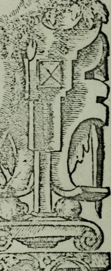 An illustration from Zwey Bücher : Einer neüen kunstlichen Tabulatur auff Orgel und Instrument. Deren das erste ausserlesne Moteten und Stuck zu sechs fünff und vier Stimmen auss den kunstreichesten und weltberumbtesten Musicis und Componisten diser unser Zeit abgesetzt. Das ander allerley schöne teutsche, italienische, frantzösische, geistliche und weltliche Lieder mit funff und vier Stimmen Passamezo, Galliardo und Täntze in sich begreifft.., 1577, leaf 7