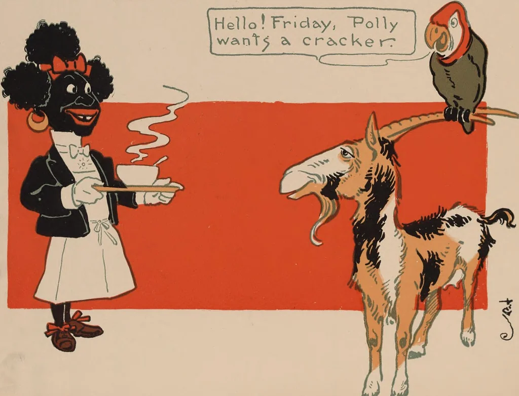 An illustration from Denslow's Mother Goose : being the old familiar rhymes and jingles of Mother Goose, 1901, leaf 42
