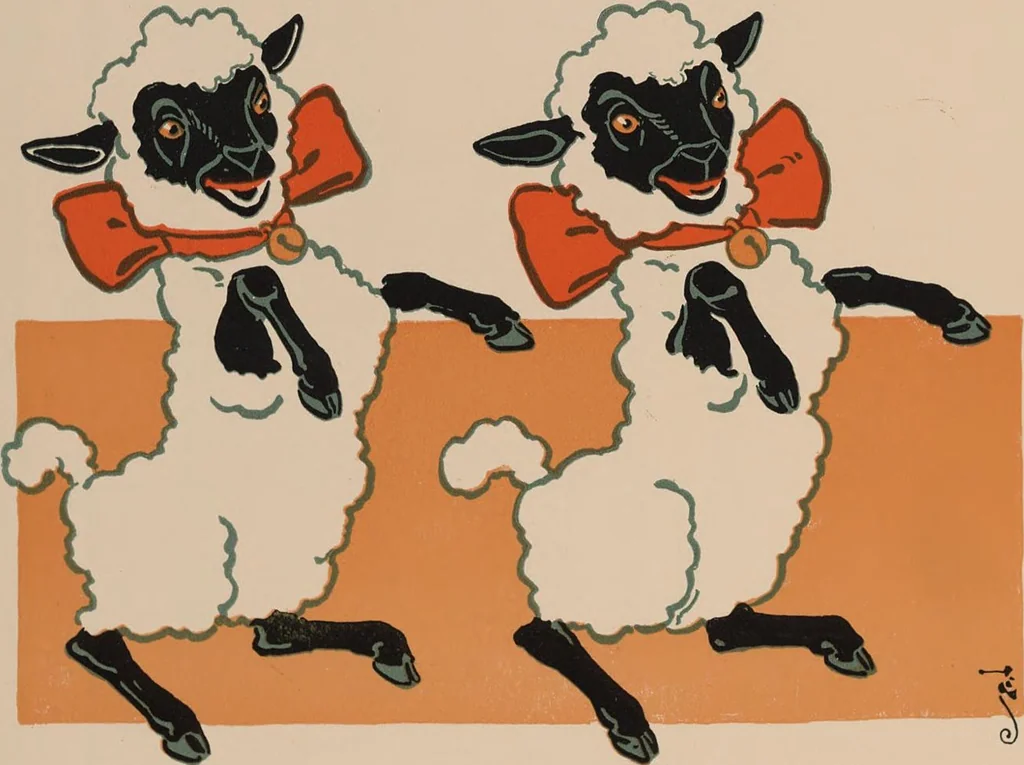 An illustration from Denslow's Mother Goose : being the old familiar rhymes and jingles of Mother Goose, 1901, leaf 58