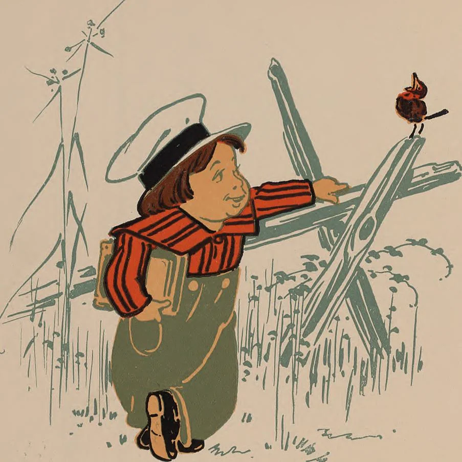 An illustration from Denslow's Mother Goose : being the old familiar rhymes and jingles of Mother Goose, 1901, leaf 74