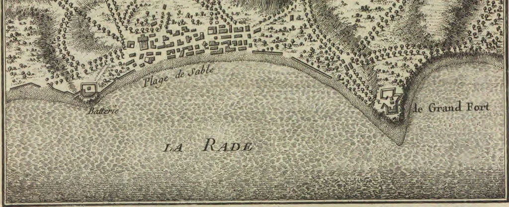 An illustration from Description geographique des isles Antilles possédées par les anglois, 1758, leaf 158