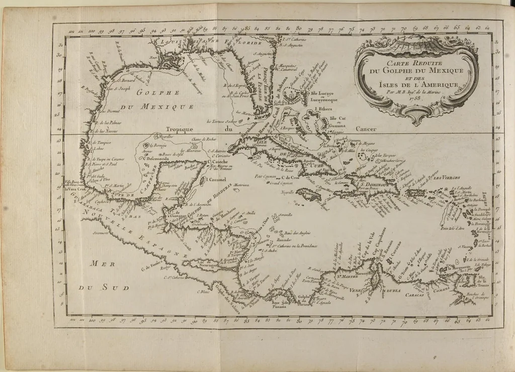 An illustration from Description geographique des isles Antilles possédées par les anglois, 1758, leaf 25